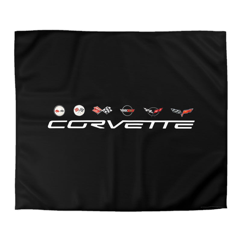 Corvette C1-C6 Microfiber Black Duvet Cover – Perfect for Car Enthusiasts!