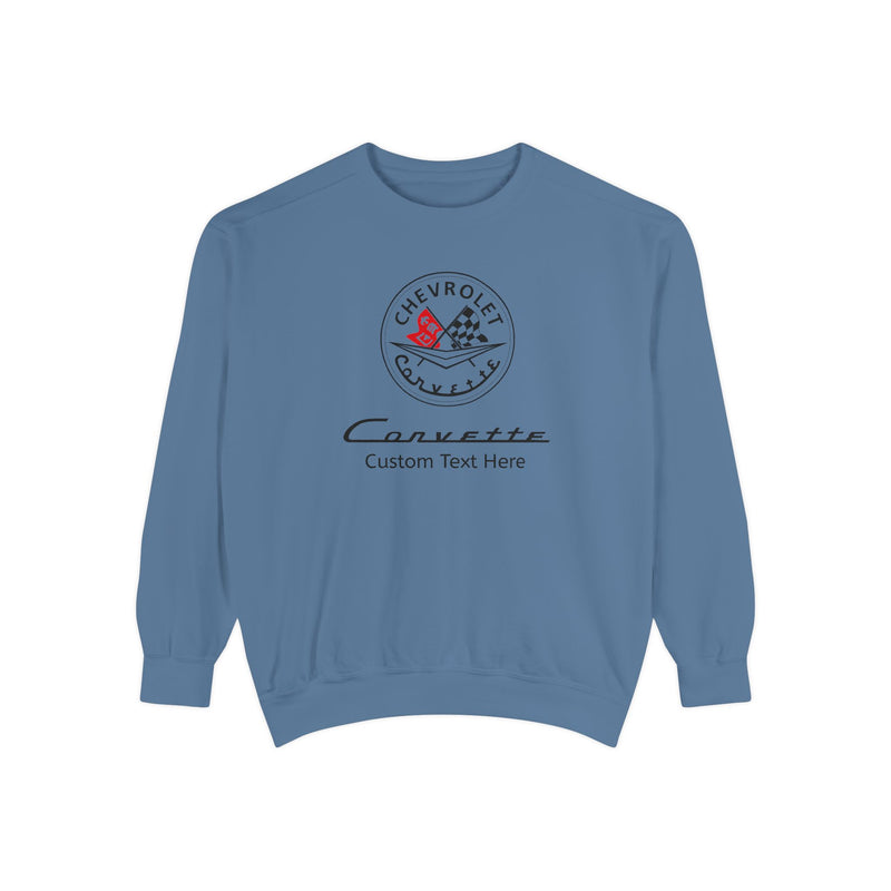 Personalized C1 Corvette Comfort Colors Unisex Garment-Dyed Premium Sweatshirt, Relaxed Fit, Chevrolet Car Enthusiasts, Official Licensed Apparel, Custom Gift For Him Or Her, A Signature Select Product