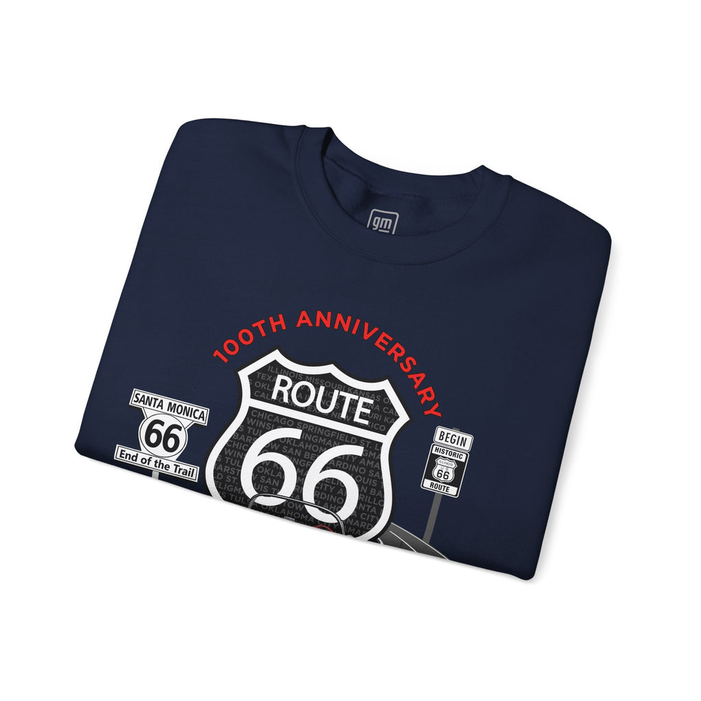 C1 Corvette Route 66 100th Anniversary Cotton Blend Sweatshirt – Legends of the Road, Perfect for the Corvette Fan