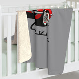 C1 Corvette American Classic Emblem 50 x 60 Inch Sherpa Fleece Blanket – Legends of the Road, Perfect for the Corvette Fan