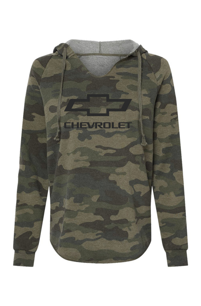 GM Bowtie Womens Lightweight Camo Hooded Sweatshir