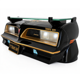 Sunbeltgifts 1977 SE Pontiac Trans AM Wall Floating Shelf, Black and Golds, 19x7.1x7.2 inches, Tempered Glass, Battery Powered LED Headlights, Car Enthusiast Gift, Classic Car Decor, Pontiac Collector