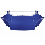 Sunbeltgifts Shelby Cobra 427 Wall Shelf, Blue with White Stripes, 19.70x8.50x10.4 inches, Tempered Glass, Battery Powered LED Headlights, Car Lover Gift, Classic Auto Decor, Cobra Collectible