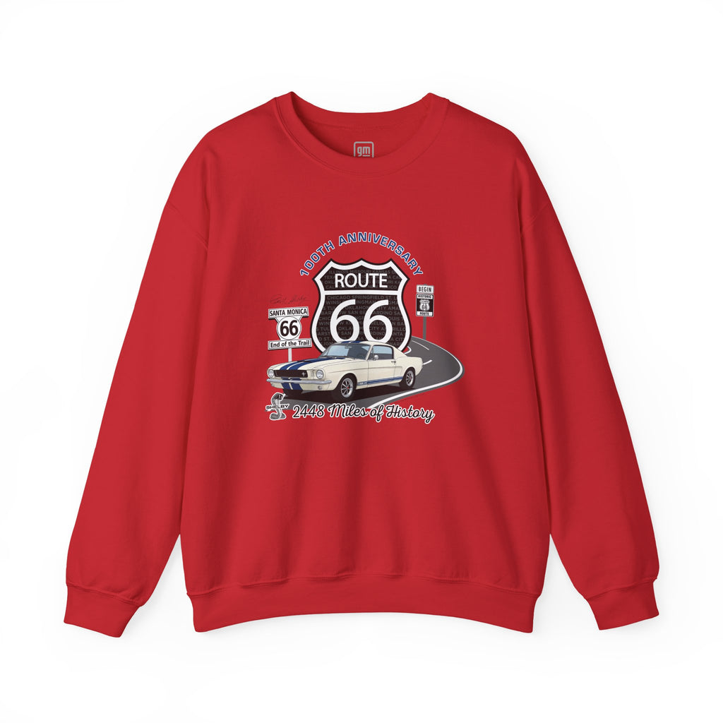 Shelby GT350 Route 66 100th Anniversary Crew Neck Sweatshirt, Bold