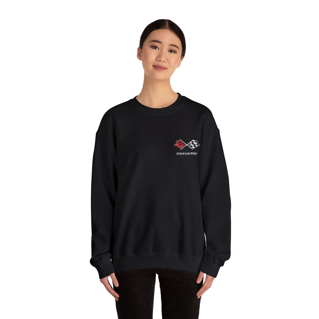 Corvette C3 Embroidered Logo Heavy Blend Sweatshirt - Classic Fit Sweatshirt for Men & Women – Soft, Warm, Stylish Pullover for Everyday Wear