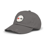 Corvette C1 Flag Logo Distressed Cap, One size adjustable hideaway strap.
