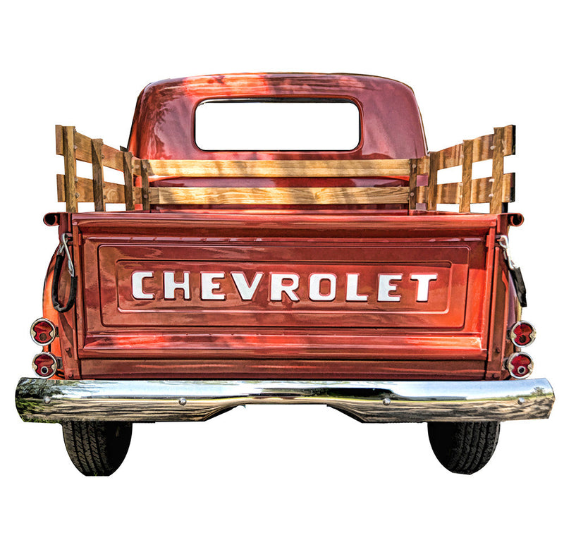 1957 Chevrolet Truck Rear, Made in USA 20 Gauge Metal Sign, 2 Sizes