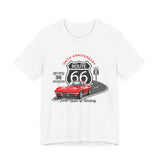C2 Corvette Route 66 100th Anniversary Short Sleeve Tee – Legends of the Road, Perfect for the Corvette Fan