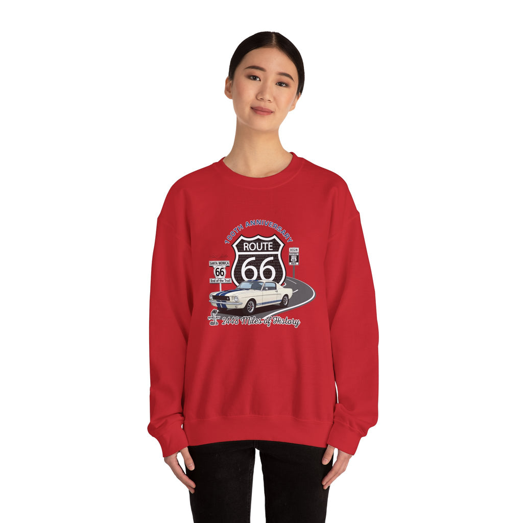 Shelby GT350 Route 66 100th Anniversary Crew Neck Sweatshirt, Bold
