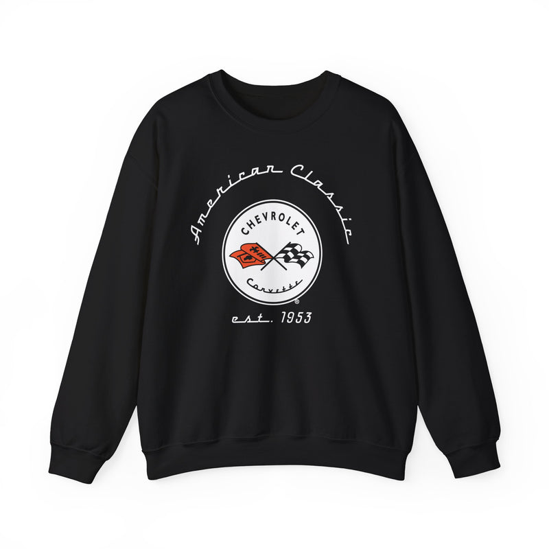 C1 Corvette Crew Neck Long Sleave Heavy Duty Sweatshirt, perfect for cool crisp days, DE