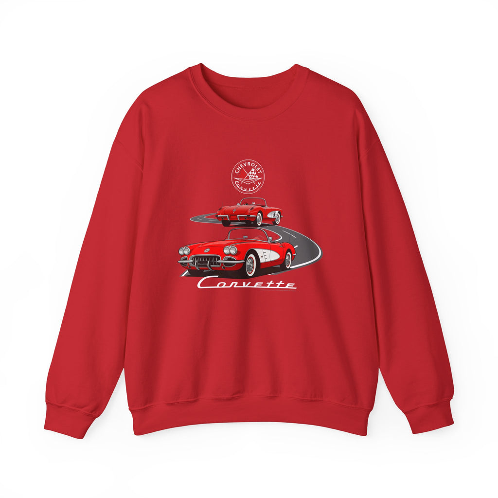 C1 Corvette Dual View Crew Neck Sweatshirt – Legends of the Road, Perfect for the Corvette Fan