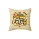 Personalized Legends of Route 66 Throw Pillow, Double-Sided Custom Decor, 16 x 16 inches