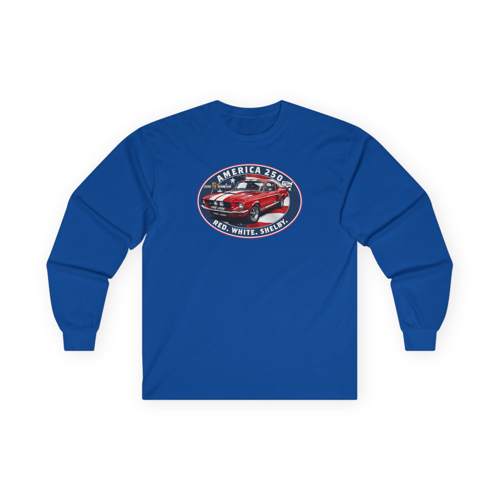 1967 Shelby GT500 "Red. White. Shelby." America 250 Long-Sleeve T-Shirt