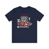 C1 Corvette Route 66 100th Anniversary Short Sleeve Tee – Legends of the Road, Perfect for the Corvette Fan