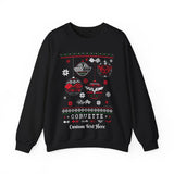 Corvette Personalized Ugly Christmas  Crewneck Sweatshirt