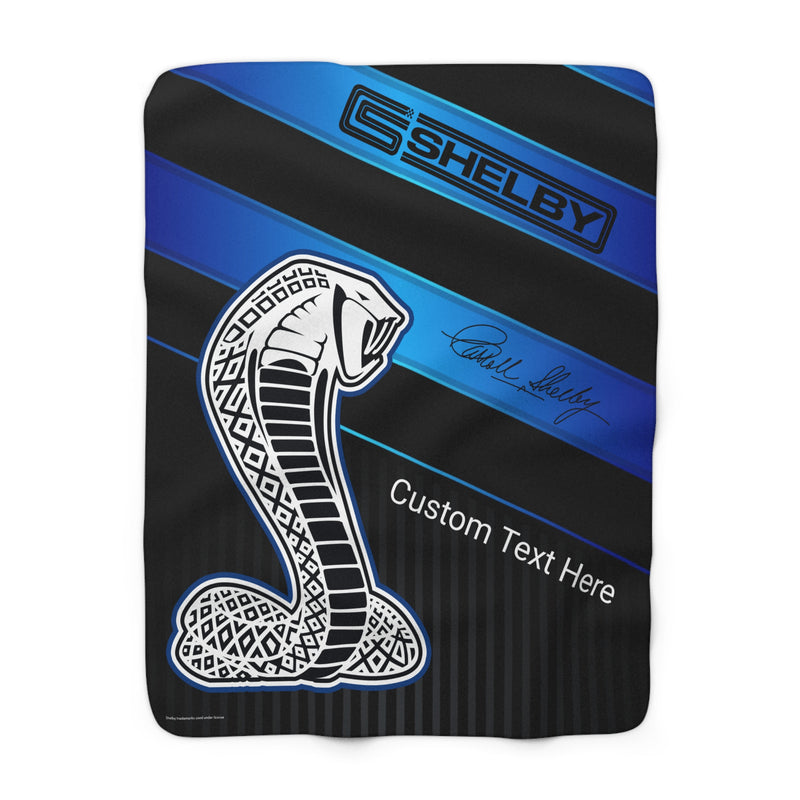 Shelby Snake Blue Stripe Lightweight Personalized Blanket