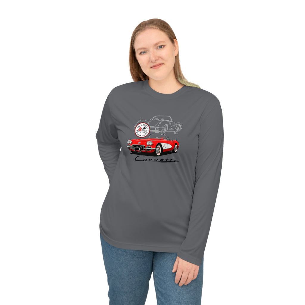 C1 Corvette Performance Long Sleeve Shirt – Classic Red Edition-Legends of the Road