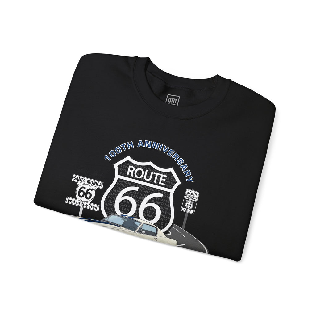 Shelby GT350 Route 66 100th Anniversary Crew Neck Sweatshirt-Legends of the Road, Shelby Fan Favorite