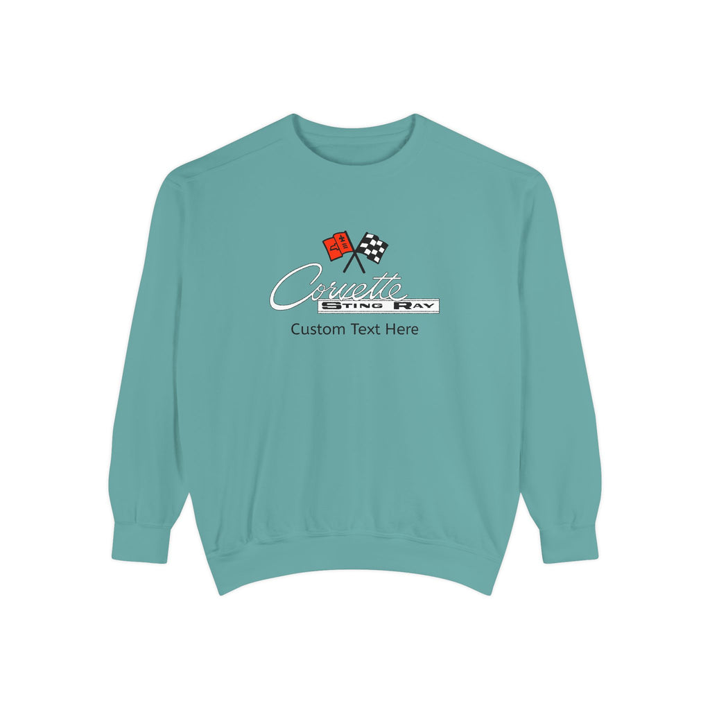 Personalized C2 Corvette Comfort Colors® Unisex Garment-Dyed Premium Sweatshirt, Cotton Blend, Relaxed Fit for Chevrolet Car Enthusiasts, Official GM Licensed Apparel, Custom Gift for Him or Her