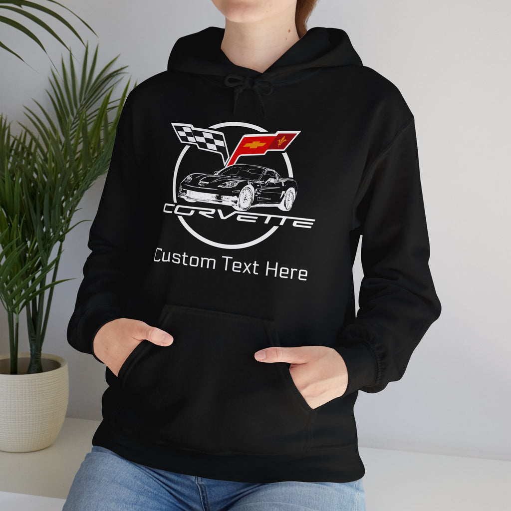 C6 Corvette Personalized Custom Car Color Cotton Blend Hooded Sweatshirt - TRANSPARENT