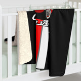 C1 Corvette Vertical Stripe Emblem 50 x 60 Inch Sherpa Fleece Blanket – Legends of the Road, Perfect for the Corvette Fan