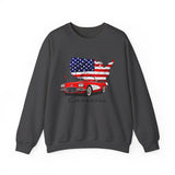 C1 Corvette American Flag Cotton Blend Sweatshirt – Legends of the Road, Perfect for the Corvette Fan