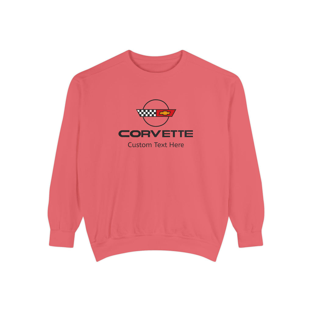 Personalized C4 Corvette Comfort Colors® Unisex Garment-Dyed Premium Sweatshirt, Cotton Blend, Relaxed Fit, Chevrolet Enthusiasts, Official Licensed Apparel, Perfect Gift for Him or Her