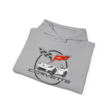 C6 Corvette Personalized Custom Car Color Cotton Blend Hooded Sweatshirt - WHITE