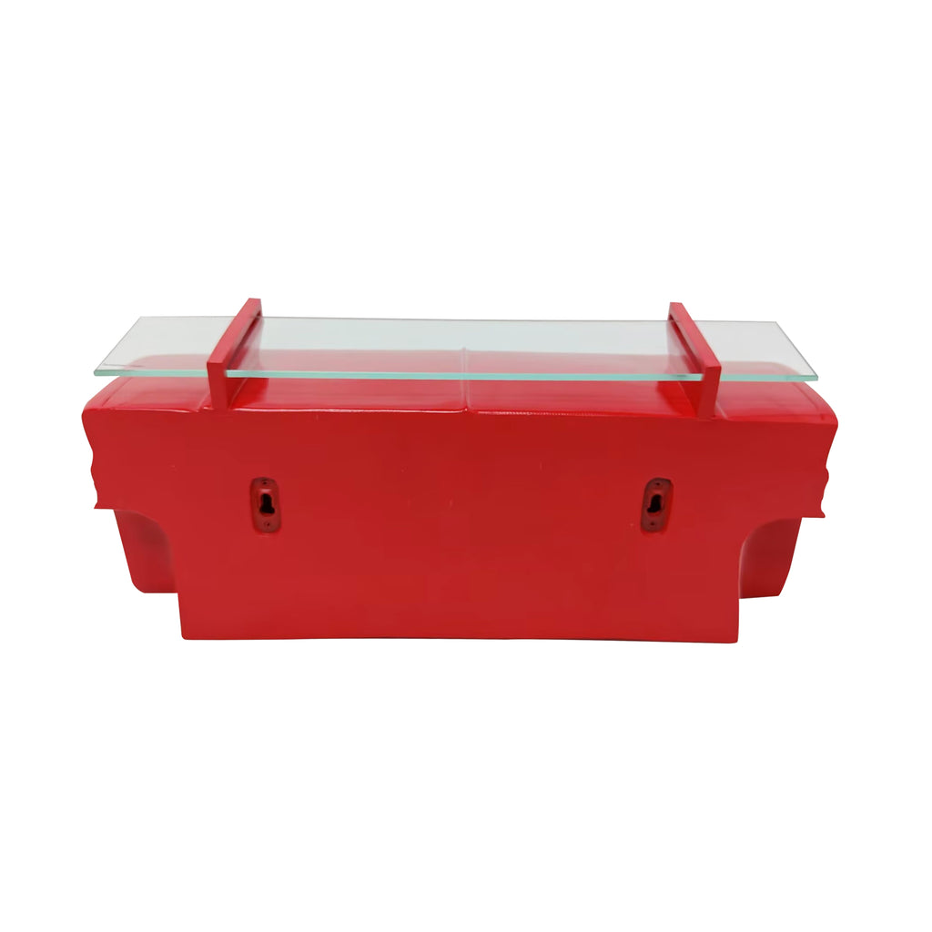 Sunbeltgifts 1985 Chevrolet C10 Truck Wall Shelf, Red, 19.30x5.70x8.10 inches, Tempered Glass, Battery Powered LED Headlights, Car Enthusiast Gift, Classic Truck Decor, Chevy Collector Item