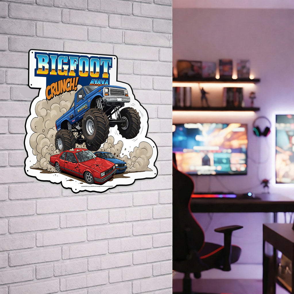 BIGFOOT® 4x4 USA-Made Die Cut Steel Wall Décor – Crunch! The Original Monster Truck-Available in 2 Sizes