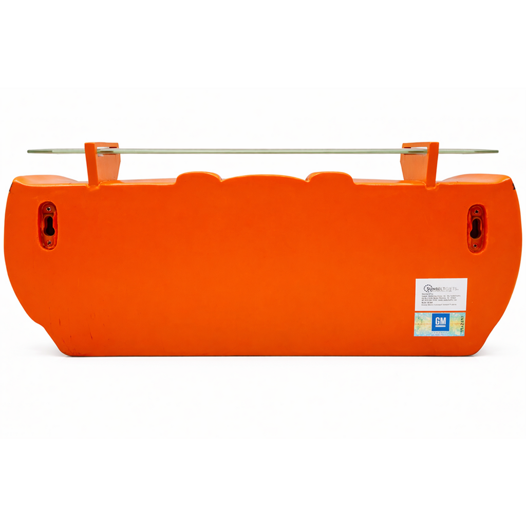 Sunbeltgifts 1969 Pontiac GTO Judge Floating Wall Shelf, Orange, 20 x6.75x6 inches, Tempered Glass, Car Lover Gift, Man Cave Garage Decor, Classic Car Fans, Vintage Auto Collectible