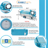 1957 Chevy Bel Air Wall Shelf, Floating Shelf, Turquoise 20x6.1x8 inches, Tempered Glass, LED Headlights, Battery Operated, Classic Car Wall Decor, Novelty Gift, Gift Idea for Car Fans