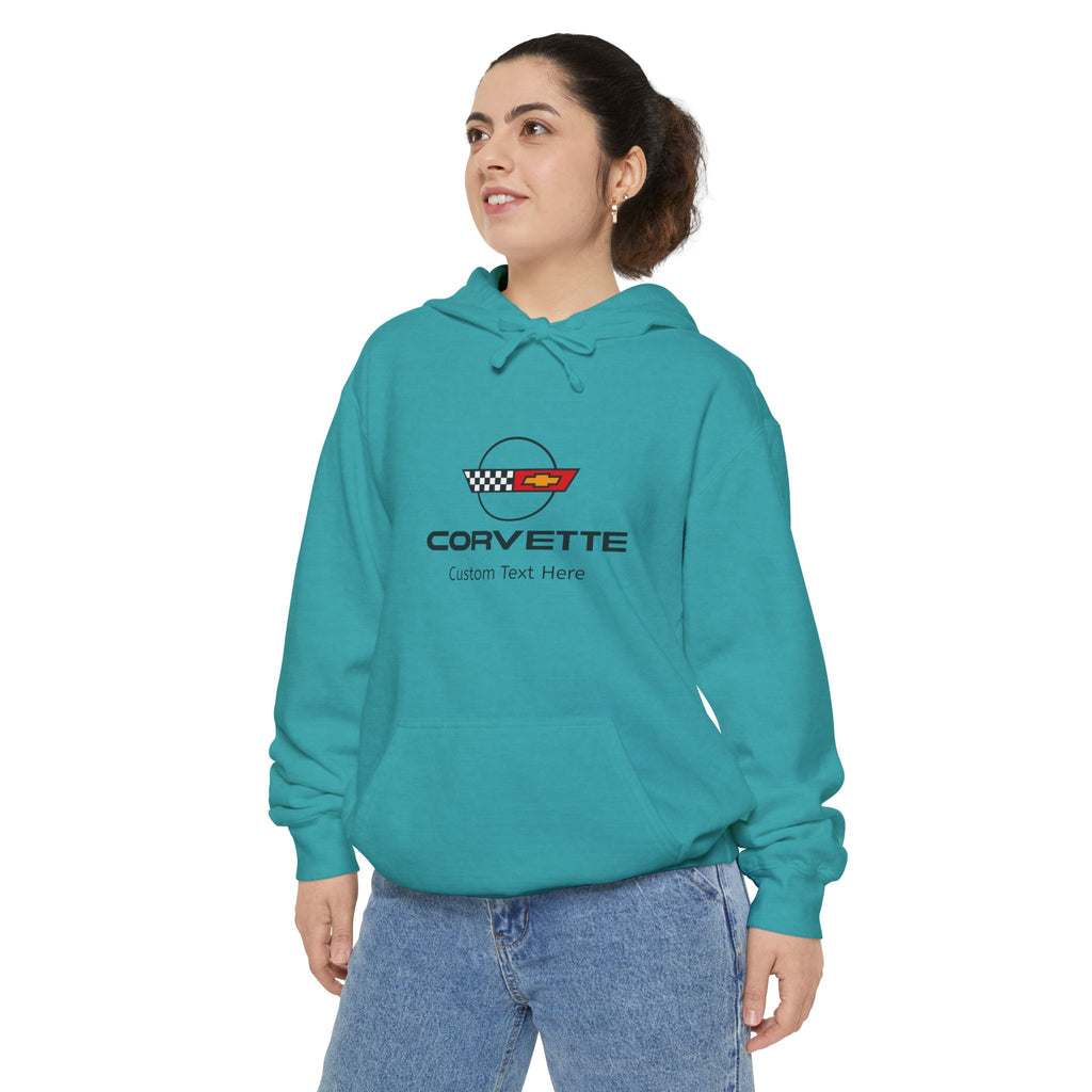 Personalized C4 Corvette Comfort Colors® Hooded Sweatshirt, Custom Gift for Car Enthusiasts, Chevy Fans, Corvette Owners, Soft, Comfortable, Stylish Premium Hoodie