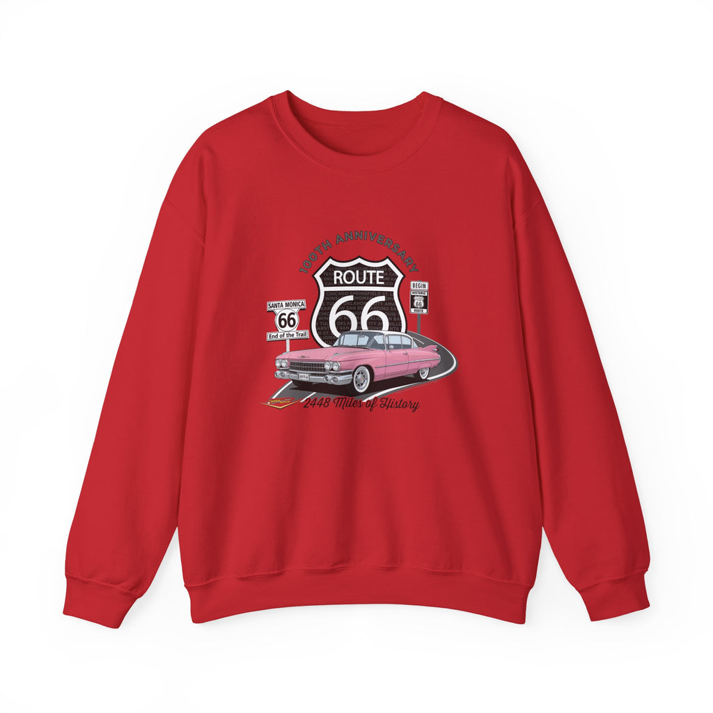 Pink Cadillac Route 66 100th Anniversary Cotton Blend Sweatshirt – Legends of the Road