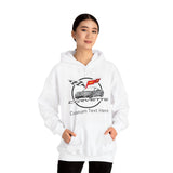 C6 Corvette Personalized Custom Car Color Cotton Blend Hooded Sweatshirt - GREY