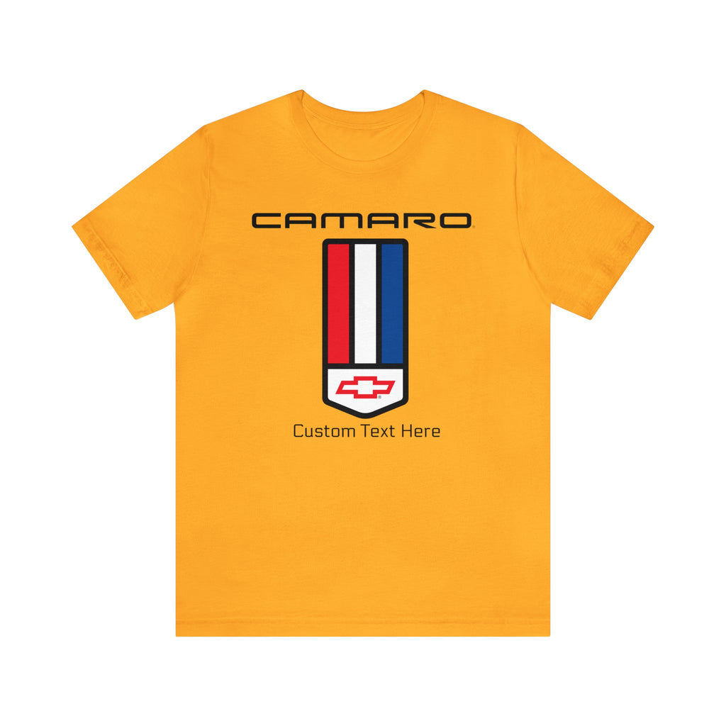 Camaro 2nd Gen 3 Stripes Bow Tie Personalized Unisex Jersey Short Sleeve Tee, Perfect for the Camaro Fan