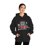C1 Corvette Route 66 100th Anniversary Hooded Sweatshirt – Legends of the Road, Perfect for the Corvette Fan