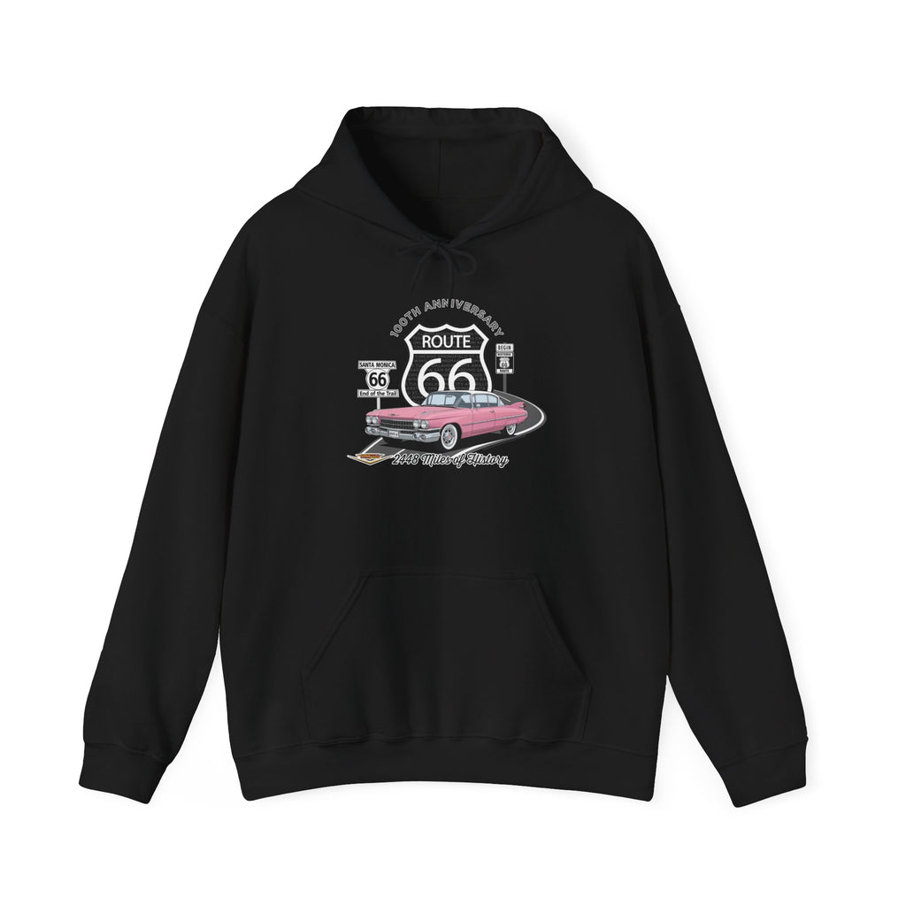 Pink Cadillac Route 66 100th Anniversary Hooded Sweatshirt – Legends of the Road