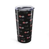 Corvette C3 Logo Toss  Pattern Carbon Tumbler 20oz | Retro Car Lover Travel Cup, Gift for Him, Car Enthusiast, Father's Day, Road Trip