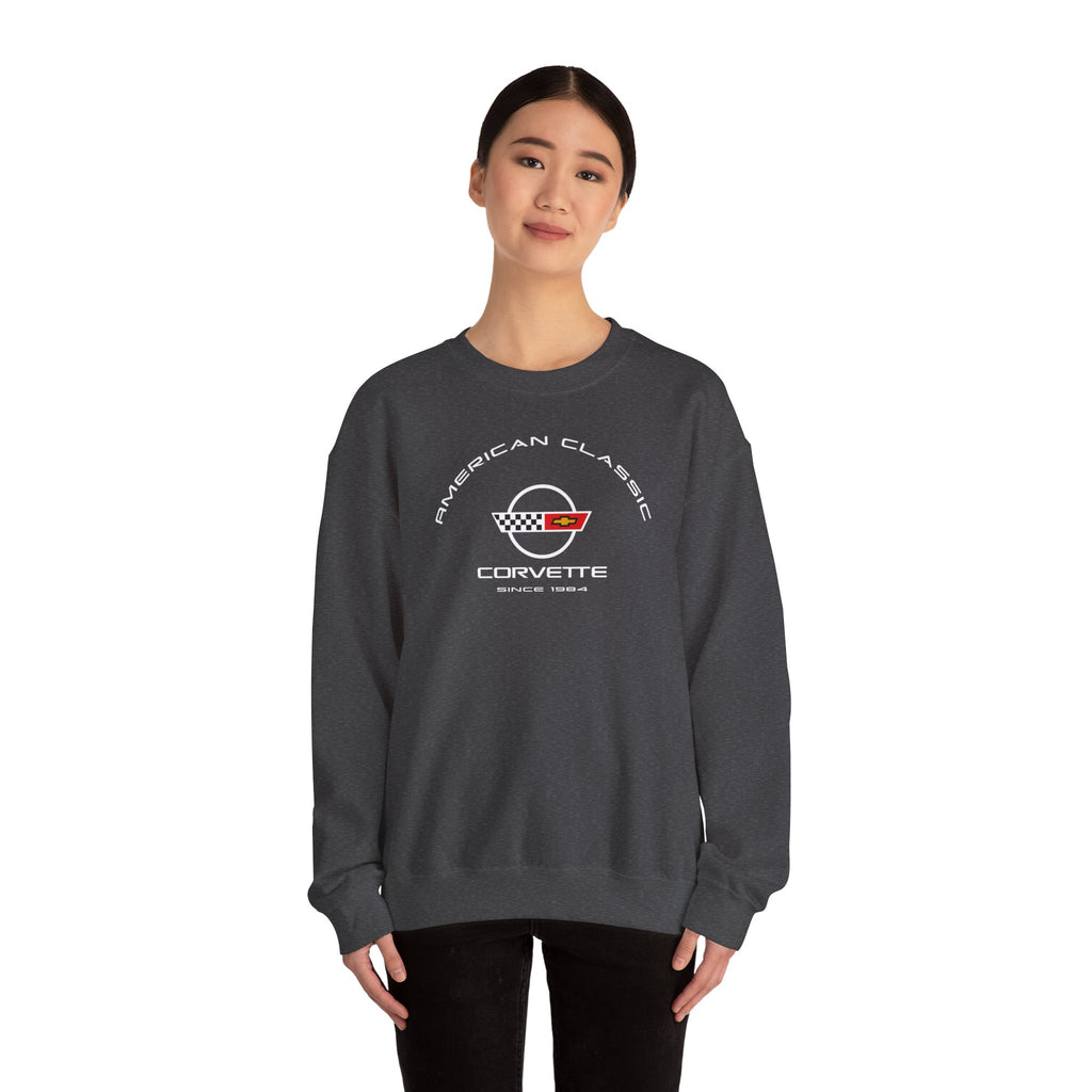 C4 Corvette Crew Neck Long Sleave Heavy Duty Sweatshirt, perfect for cool crisp days, DE