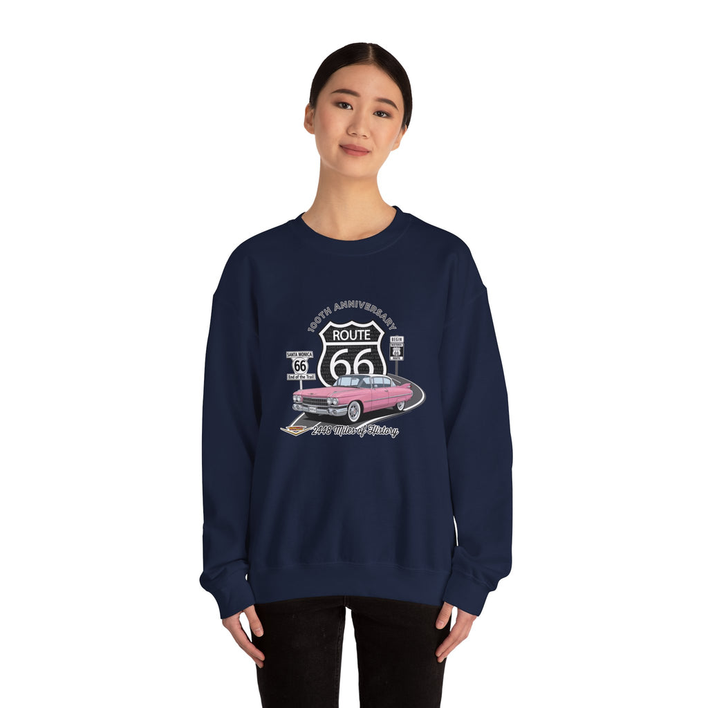 Pink Cadillac Route 66 100th Anniversary Cotton Blend Sweatshirt – Legends of the Road