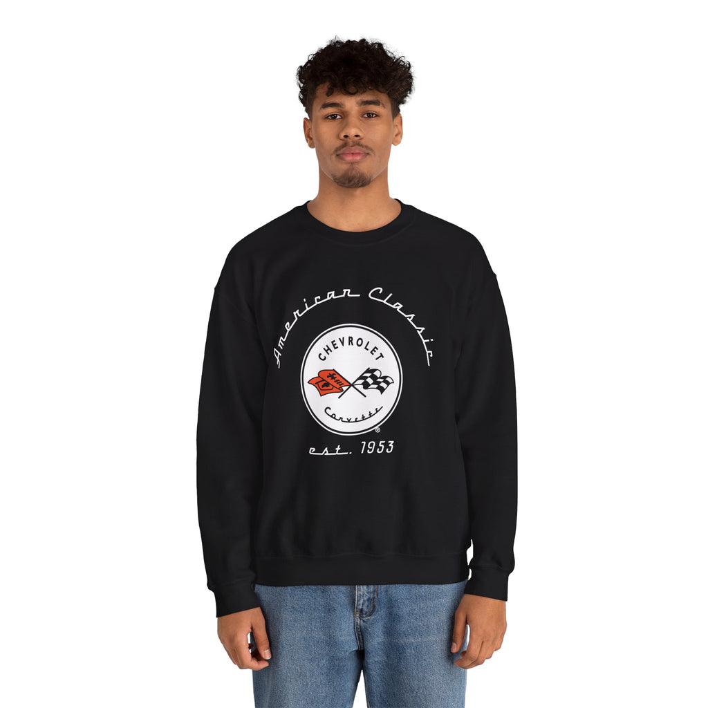 C1 Corvette Crew Neck Long Sleave Heavy Duty Sweatshirt, perfect for cool crisp days