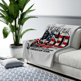 Shelby Red GT500 Power Legend "250 Years of Freedom. One American Icon." America 250 Premium Sherpa Blanket – 1776 to 2026