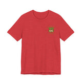 Legends of Route 66 100th Anniversary Landmark Collage Design Cotton Front and Back Printed Short Sleeve Tee
