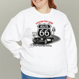 Personalized C1 Corvette Route 66 100th Anniversary Sweatshirt – Custom Text & Car Color Graphic Sweatshirt