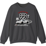 Personalized C6 Corvette Route 66 100th Anniversary Sweatshirt – Custom Text & Car Color Graphic Sweatshirt