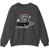 Personalized C4 Corvette Route 66 100th Anniversary Sweatshirt – Custom Text & Car Color Graphic Sweatshirt