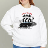 Personalized C4 Corvette Route 66 100th Anniversary Sweatshirt – Custom Text & Car Color Graphic Sweatshirt