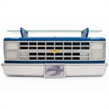 Sunbeltgifts 1985 Chevrolet C10 Truck Wall Shelf, Skyline Blue, 19.30x5.70x8.10 inches, Tempered Glass, Battery Powered LED Headlights, Car Enthusiast Gift, Classic Truck Decor, Chevy Collector Item