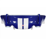 Sunbeltgifts Shelby Cobra 427 Wall Shelf, Blue with White Stripes, 19.70x8.50x10.4 inches, Tempered Glass, Battery Powered LED Headlights, Car Lover Gift, Classic Auto Decor, Cobra Collectible